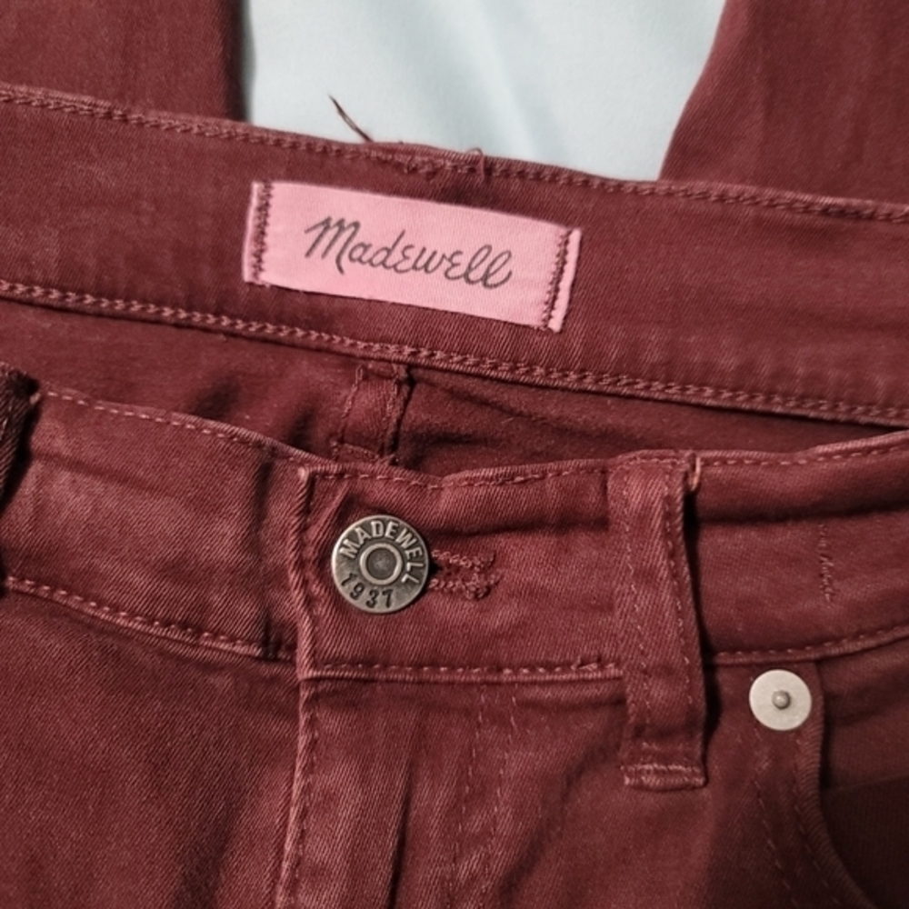 Madewell Women's Burgundy Skinny Jeans Size 28. Good PreOwned Condition.‎ - Picture 7 of 12